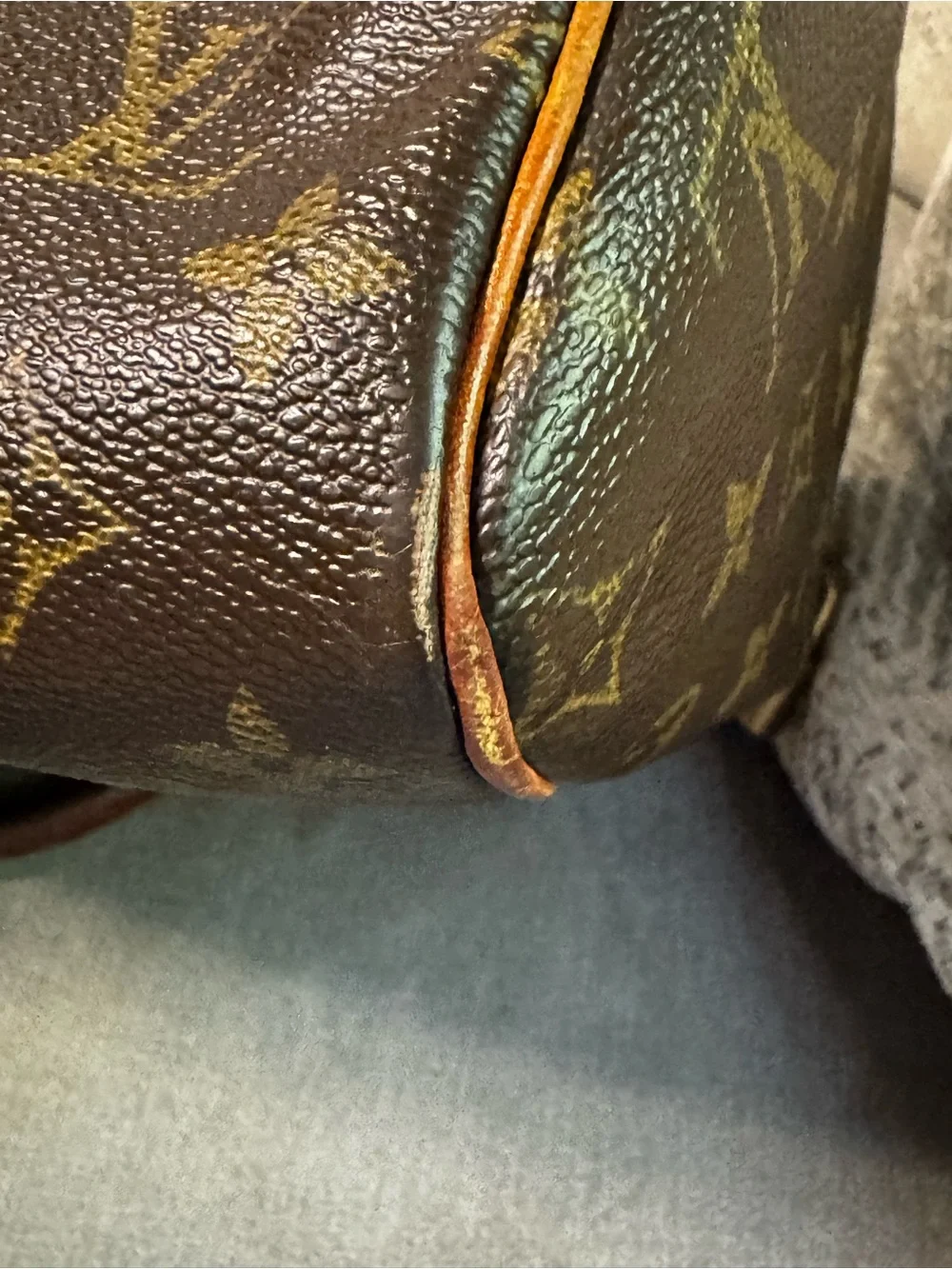 Vintage Louis Vuitton Brown Monogram Satchel with Tan Trim - Picture 9 of 13